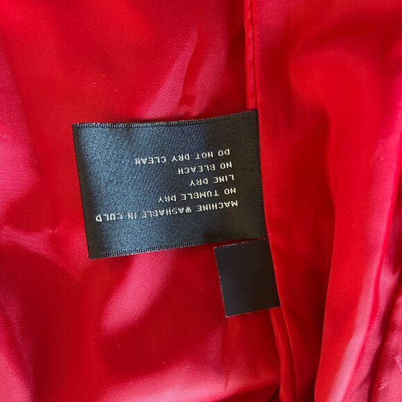Ellen Tracy Elegant Red Rain Pea Coat - Picture 11 of 11